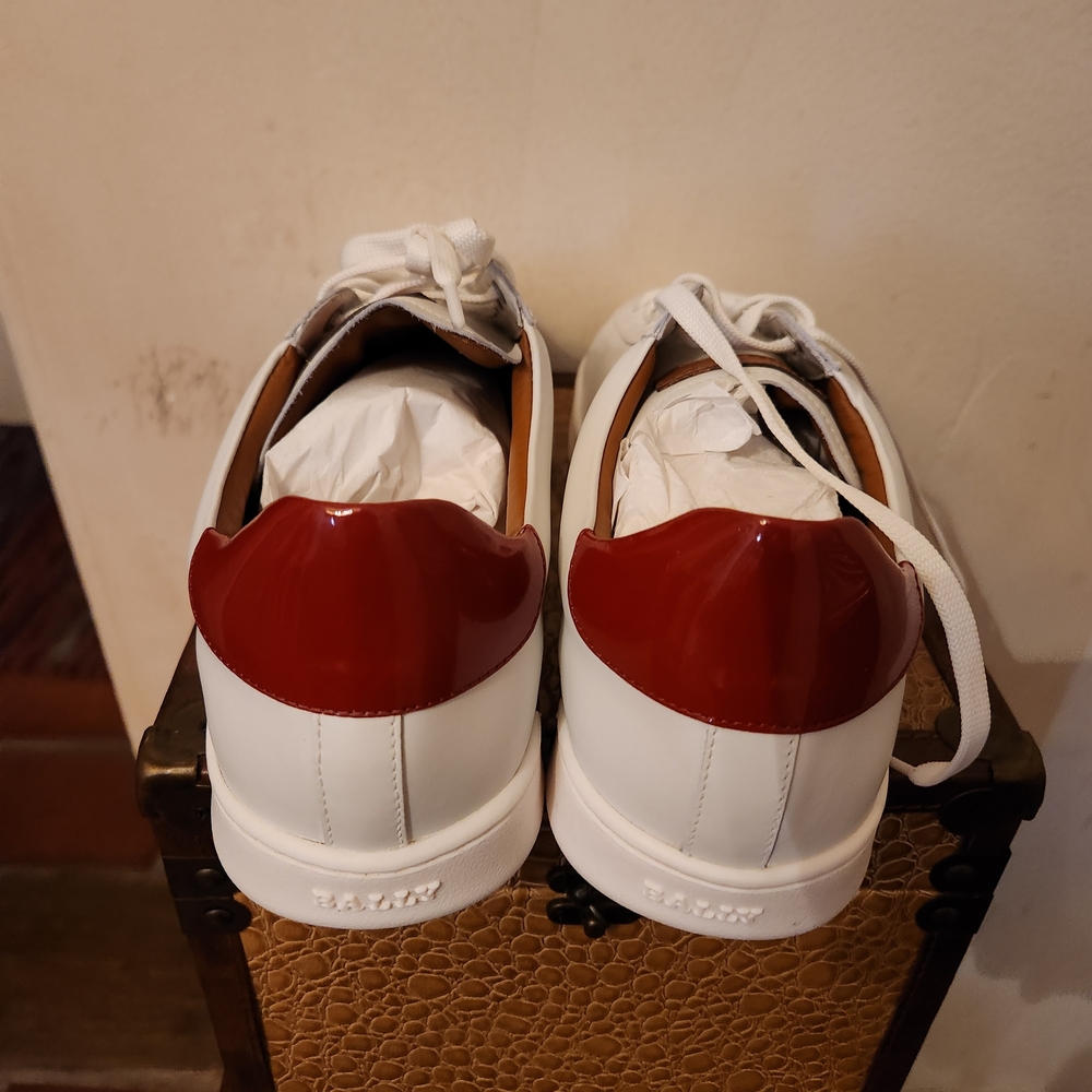 Bally White and Red Sneakers - Picture 3 of 8